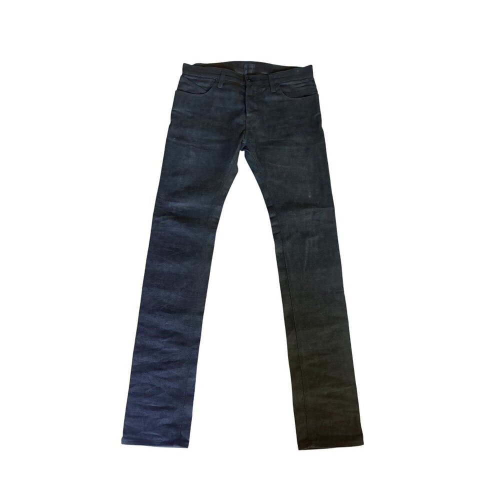 RtA Olivier Stacked Skinny Jeans in Rigid Washed Black Denim